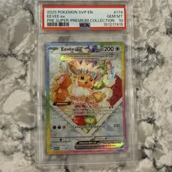 2025 Pokemon SVP EN Eevee EX PRE Super-Premium Collection Black Star Promo PSA10 - Image 3