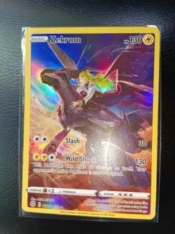 Pokemon TCG Zekrom Trainer Gallery Rare TG05/TG30 Brilliant Stars INK ERROR💎💎 - Image 2