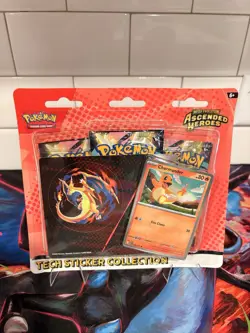 Pokemon TCG Ascended Heroes 3 Pack Blister Charmander Tech Sticker Collection - Image 1