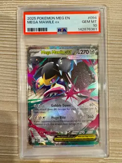 2025 Pokemon MEG EN #094 Mega Mawile Ex PSA 10 GEM MINT - Image 1