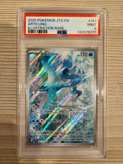 2025 POKEMON JTG EN-JOURNEY TOGETHER ILLUSTRATION RARE #161 ARTICUNO PSA 9 - Image 1