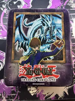 Yu-Gi-Oh! Vintage Empty Blue-Eyes White Dragon Kaiba Metal Tin 2002 Original - Image 1