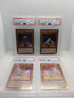 2017 YUGIOH PSA SLAB LOT X4 FOIL 1ST CHOCOLATE KIWI LEMON BERRY MAGICIAN GIRL - Image 1