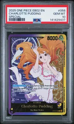2025 ONE PIECE EB02-EXTRA BOOSTER -ANIME 25TH COLL- CHARLOTTE PUDDING PSA 10 - Image 1
