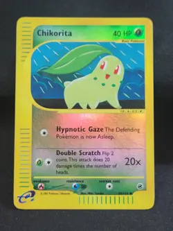 Pokemon TCG Chikorita 99/165 Reverse Holo BayLeef 71/165 Non Holo Expedition NM - Image 3