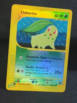 Pokemon TCG Chikorita 99/165 Reverse Holo BayLeef 71/165 Non Holo Expedition NM - Image 4