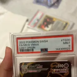 Pokemon Mew VMAX Secret Rare TG30 Lost Origin Trainer Gallery Holo 310 HP PSA 9 - Image 3