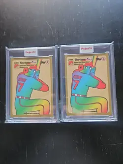TWO CARD LOT Shohei Ohtani 2021 Topps Project 70 by Keith Shore POKEMON Shotime - Image 1