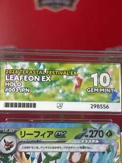Pokemon Cards - ACE 10 GEM MINT 2024 Leafeon EX Terastal Fest Ex SV8a Japanese - Image 4