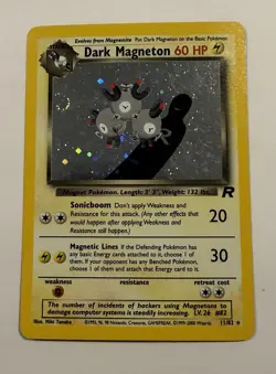 Pokemon Dark Magneton Holo 11/82 Team Rocket Set WOTC 2000 Vintage Card - Image 1