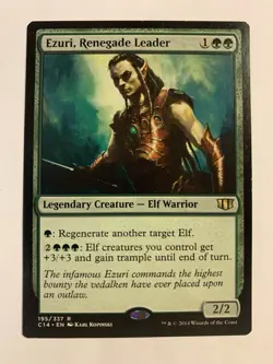 1X SP/MP MTG Magic The Gathering Ezuri, Renegade Leader Commander Rare Card - Image 1