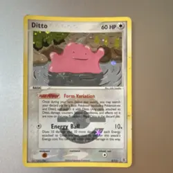 Pokemon Ditto EX FireRed & LeafGreen 4/112 Holo Rare Basic 60 HP Card - Image 1