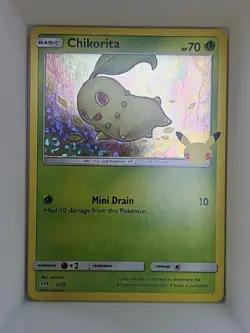 Chikorita McDonalds Pokemon Promo HOLO Card 2/25 - 25th Anniversary - Image 1