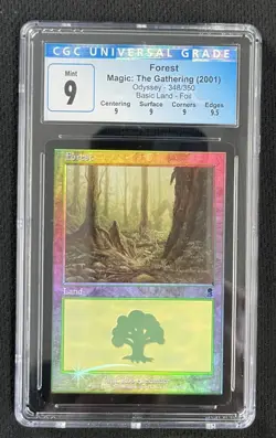 Mtg Forest Land. Graded (CGC) 9 Odyssey Foil [2001] - Image 1