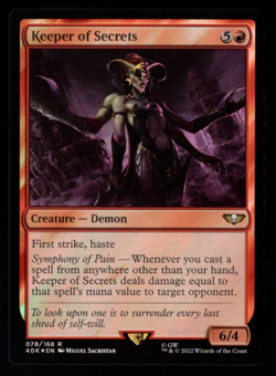 Keeper of Secrets 078/168 Rare Surge Foil Warhammer 40K MTG Near Mint - Image 1