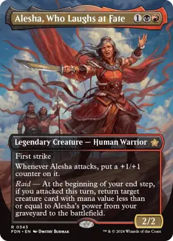 Foil - Alesha, Who Laughs at Fate (Borderless) - 343 / NM / English MTG - Image 1