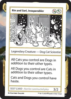 Rin and Seri, Inseparabler 1x MtG Mystery Booster 2 Playtest 2024 SP/NM - Image 1