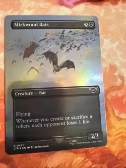Mirkwood Bats (Borderless) #421 (Foil) (NM) Lord of the Rings LTR Magic MTG - Image 1