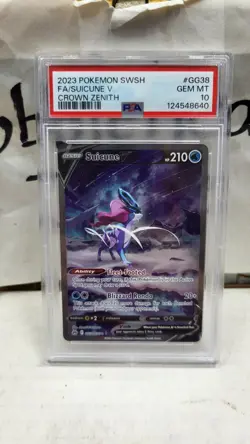 2023 SUICUNE V FULL ART CROWN ZENITH POKEMON TCG PSA 10 GEM MINT #GG38 - Image 2