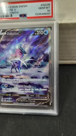 2023 SUICUNE V FULL ART CROWN ZENITH POKEMON TCG PSA 10 GEM MINT #GG38 - Image 3