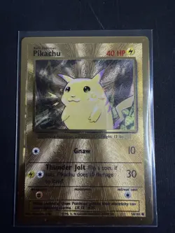 POKEMON CELEBRATIONS PIKACHU GOLD METAL CARD - Image 1
