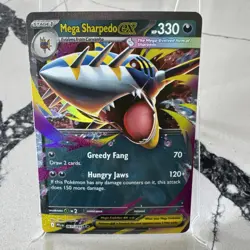 Pokemon TCG Mega Sharpedo EX 113 Holo Ultra Rare Full Art Phantasmal Flames - Image 1
