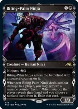 Biting-Palm Ninja (Showcase) - Near Mint MTG Kamigawa: Neon Dynasty - Image 1