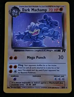 Pokemon Dark Machamp Holo Rare 10/82 Team Rocket 70 HP 2000 Unlimited LP - Image 1