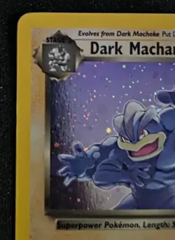 Pokemon Dark Machamp Holo Rare 10/82 Team Rocket 70 HP 2000 Unlimited LP - Image 3