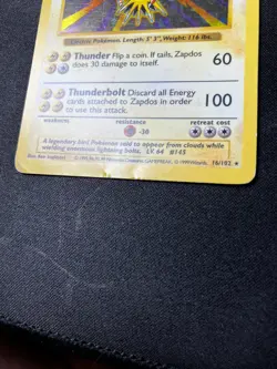 Zapdos - Shadowless Base Set - 16/102 - Pokemon - DMG - Image 4