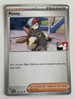 Penny 183/198 Pokemon TCG Scarlet & Violet Prize Pack Series Non-Holo LP - Image 1