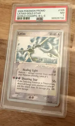 Pokemon Latias Star Gold Star Promo 105/107 World Championship Decks PSA - Image 1