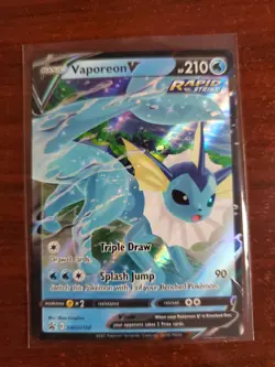 Pokemon Vaporeon V SWSH150 Sword & Shield Promo Rapid Strike Holo - Image 1