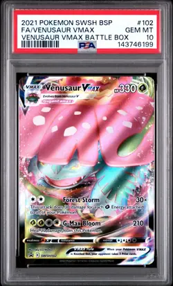 PSA 10 VENUSAUR VMAX SWSH102 FULL ART BLACK STAR PROMO BATTLE BOX POKEMON 🍃 - Image 1