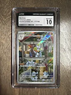 Pokemon Machoke Holo #177/165 IR Scarlet & Violet 151 2023 - CGC 10 Gem Mint - Image 1