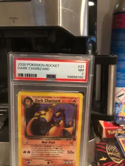 DARK CHARIZARD #21- 2000 TEAM ROCKET SET , PSA 7, POKEMON TCG - Image 2
