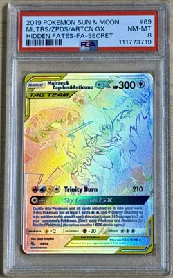 2019 Pokemon Sun & Moon Hidden Fates FA-Secret #69 MLTRS/ZPDS/ARTCN.GX - PSA 8 - Image 1