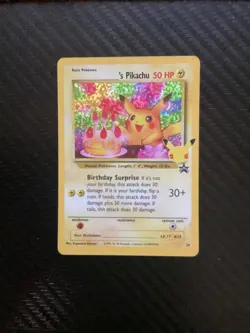 ______'s Pikachu Birthday - 24/53 - Holo Rare NM, English Pokemon Celebrations - Image 1