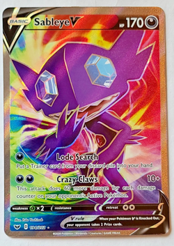 Pokemon TCG: Sableye V ( Full Art) Sword and Shield #194/202 MINT - Image 1