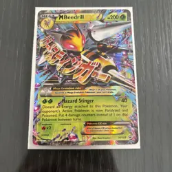MEGA M BEEDRILL EX Promo XY158 Pokemon TCG 2016 XY Black Star Promo Mega Holo - Image 1