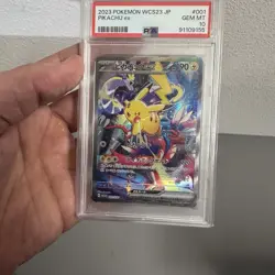 2023 POKEMON JPN WCS23 WORLD CHAMPIONSHIP YOKOHAMA DECK #001 PIKACHU EX PSA 10 - Image 2