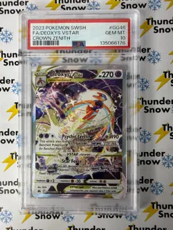Deoxys Vstar #GG46 Crown Zenith 2023 Pokemon PSA 10 - Image 1