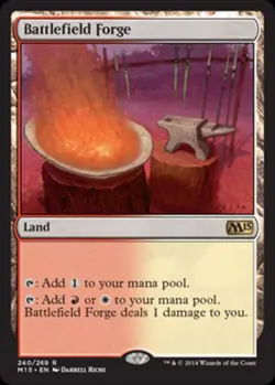 Battlefield Forge - Medium Play MTG Magic 2015 Core Set - Image 1