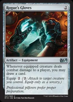 Rogue's Gloves - Light Play MTG Magic 2015 Core Set - Image 1