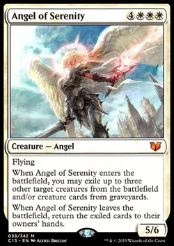 MTG Magic the Gathering Angel of Serenity (58/367) Commander 2015 LP - Image 1