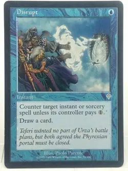 Disrupt Invasion Magic: The Gathering MTG #51 LP Blue Uncommon BULK DISCOUNT! - Image 1
