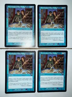 Mtg Lot x2 Foil Prophecy Mystic Remora x4 Accumulated Knowledge Nemesis Playset - Image 3