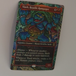 Slash, Reptile Rampager Borderless FOIL NM Teenage Mutant Ninja Turtles TMNT MTG - Image 1