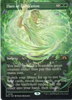 MTG: Modern Horizons 3: Borderless Flare of Cultivation: LP Condition - Image 1