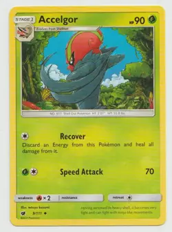 2017 Pokemon Sun and Moon Crimson Invasion 9/111 Accelgor U - Image 1